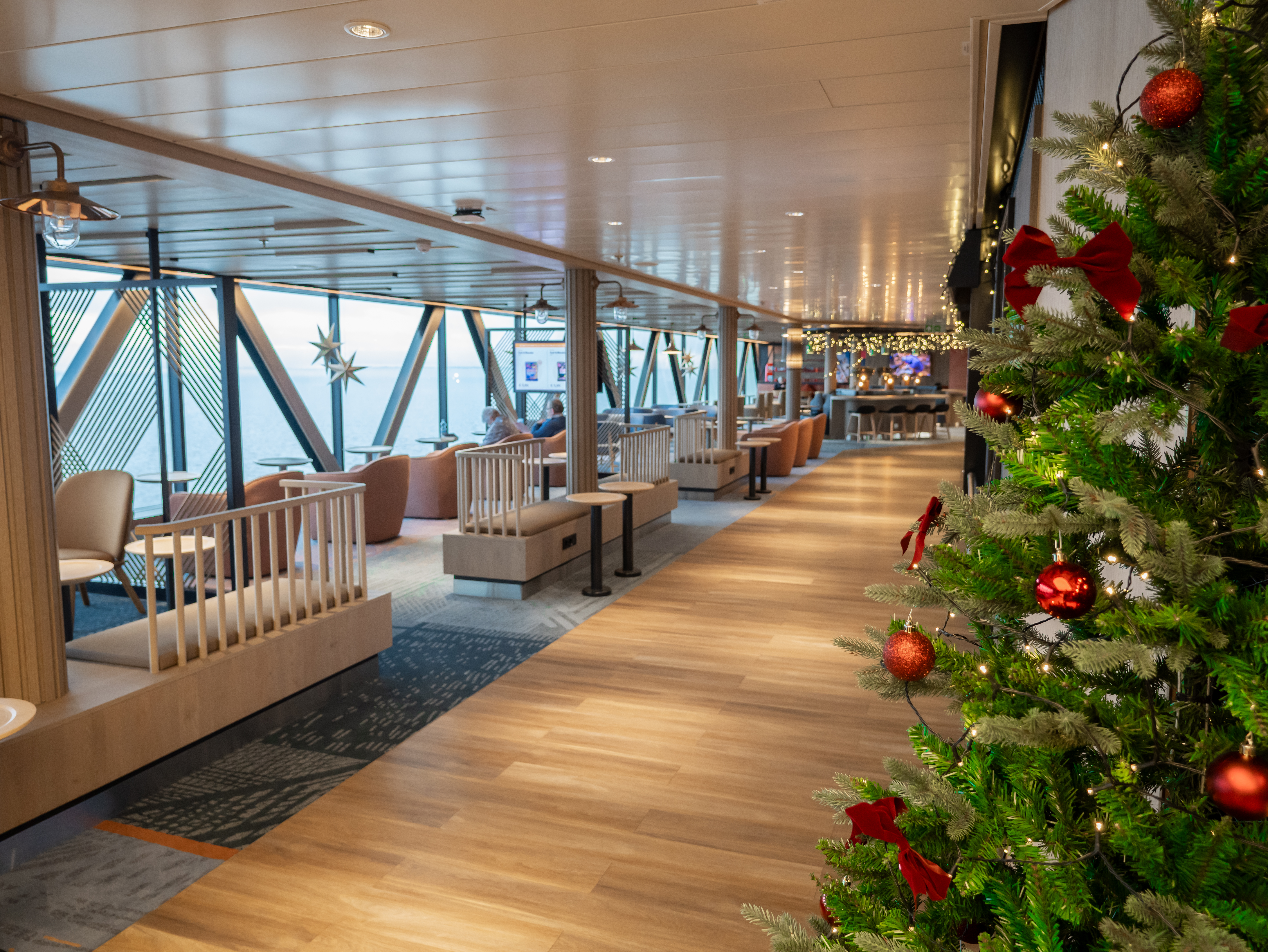 Finnlines joulutunnelmaa laivalla.