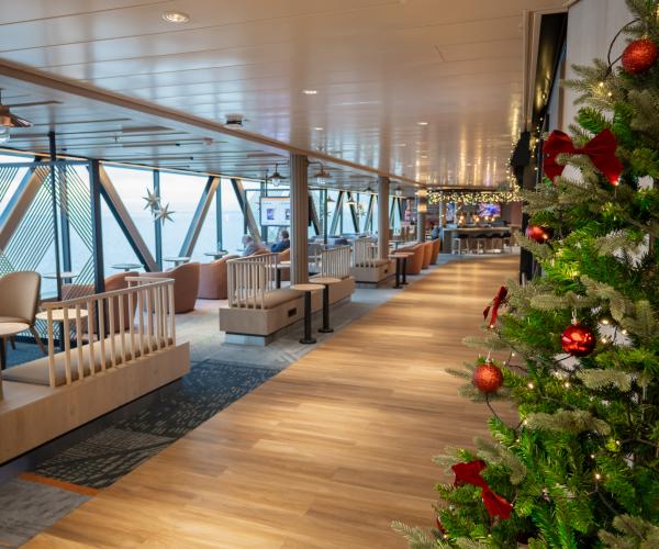 Finnlines joulutunnelmaa laivalla.