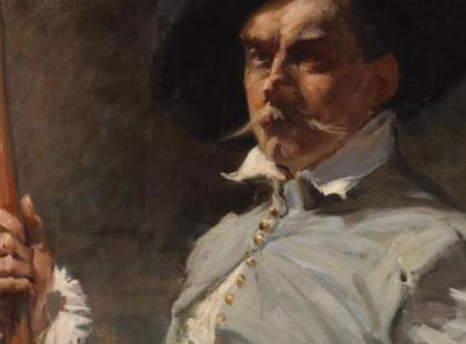Kuva Kansallisgalleria, Jenni Nurminen: Albert Edelfelt omakuva 1600-luvun asussa