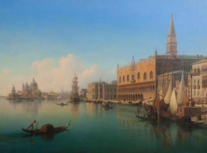 Näkymä Venetsiasta, 1849, Gustaf Wilhelm Palm (1810–1890)