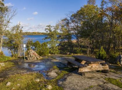 Nåtö luontopolku - kallio, puita, meri
