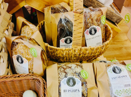 Leipiä Vemo's lähituotepuodissa.