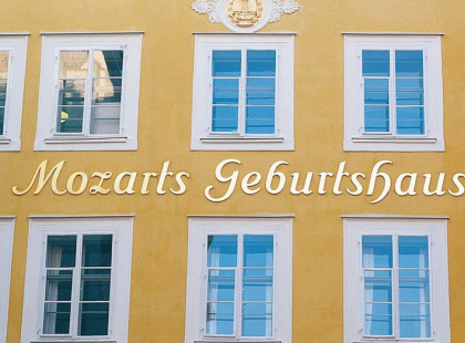 Mozartin syntymäkoti Salzburgissa.