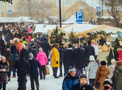 Mennen ajan joulumarkkinat.