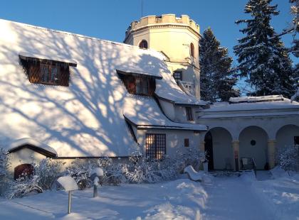 Gallen-Kallelan museo Tarvaspäässä talvella.