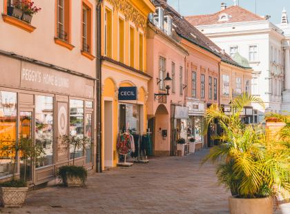 Värikkäitä taloja Badenissa. ©Austria Tourism/Christian Kremser.